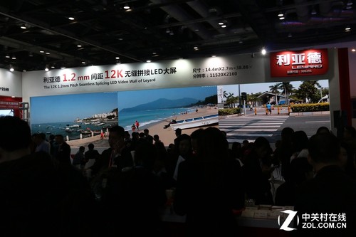 没有三星的日子 2016年InfoComm展并未变乏味(图3) 利亚德展示12K分辨率(11520×2160)拼接LED大屏墙