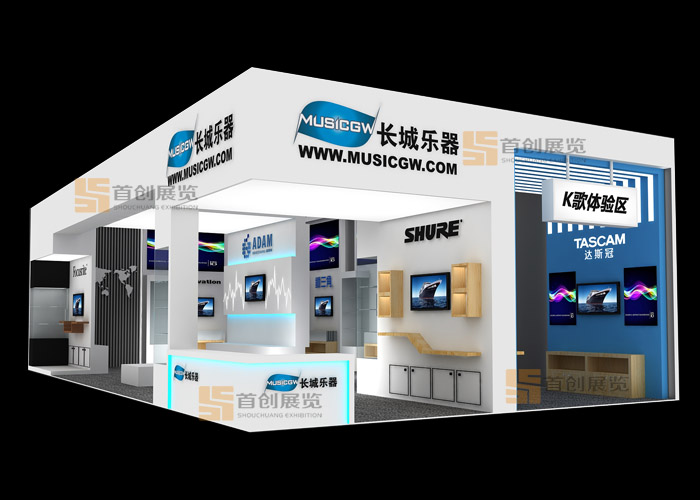 长城乐器  展会装修设计(图2)